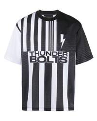 Neil Barrett Thunder Bolts Striped T Shirt