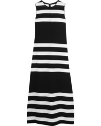 Calvin Klein Collection Striped Stretch Knit Dress Black