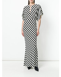 Norma Kamali Striped Long Dress