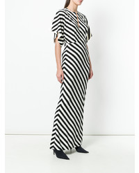 Norma Kamali Striped Long Dress