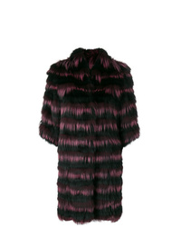 Guy Laroche Striped Fur Coat