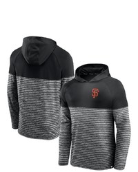 FANATICS Branded Black San Francisco Giants Line Up Shadow Stripe Raglan Pullover Hoodie