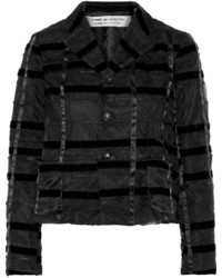 Black Horizontal Striped Jacket