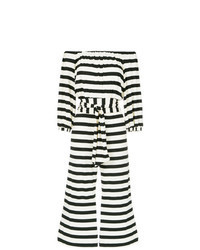 Black Horizontal Striped Jumpsuit