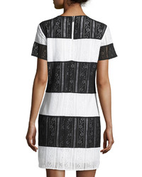 MICHAEL Michael Kors Michl Michl Kors Striped Lace Tee Dress Black Pattern
