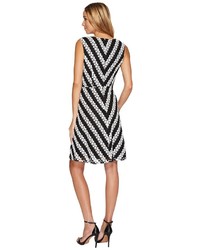 Adrianna Papell Striped Fit And Flare Lace Dress Dress