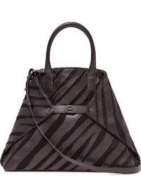 Akris Ai Medium Top Handle Zebra Stripe Shoulder Bag