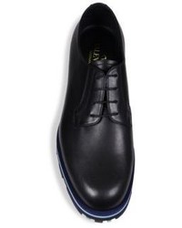 Valentino Striped Leather Derby Shoes