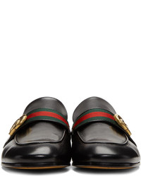 Gucci Black Gg Princetown Slippers
