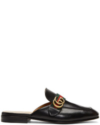 Gucci Black Gg Princetown Slippers