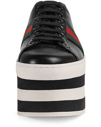 Gucci Peggy Leather Platform Low Top Sneaker