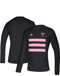 adidas Black Inter Miami Cf Three Stripe Life Pitch Long Sleeve T Shirt