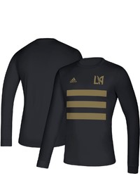 adidas Black Lafc Three Stripe Life Pitch Long Sleeve T Shirt