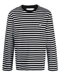 MAISON KITSUNÉ Striped Long Sleeve T Shirt