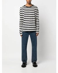 Marina Yee Striped Long Sleeve Wool T Shirt