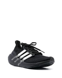 Y-3 Striped Lace Up Sneakers