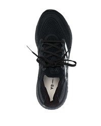 Y-3 Striped Lace Up Sneakers