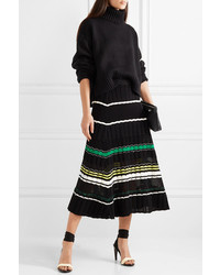 Proenza Schouler Striped Stretch Knit Midi Skirt
