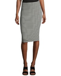 Vince Camuto Striped Pull On Midi Pencil Skirt