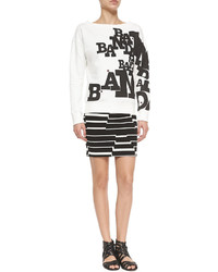 Band Of Outsiders Striped Pyramid Steps Mini Skirt