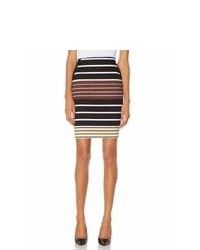 The Limited Obr Striped Pencil Skirt Black 8