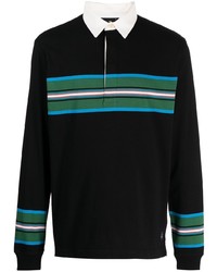 PS Paul Smith Striped Long Sleeve Polo Shirt