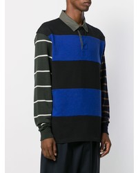 Lanvin Striped Panelled Polo Shirt