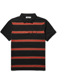 McQ Alexander Ueen Striped Cotton Piqu Polo Shirt