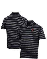 Under Armour Black Texas Tech Red Raiders Charged Cotton Stripe Tri Blend Polo