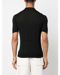 Tagliatore Striped Silk Polo Shirt