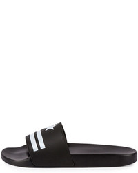 Givenchy Star Stripe Rubber Slide Sandals Black