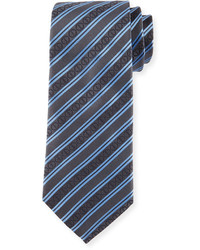 Davidoff Icon Stripes Silk Tie Black