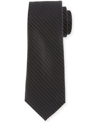 Neiman Marcus Striped Silk Tie Black