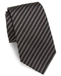 Giorgio Armani Textural Striped Slim Silk Tie