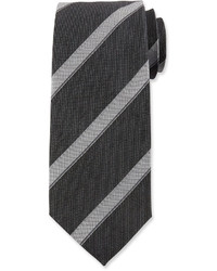 Tom Ford Wide Diagonal Stripe Silk Tie Black