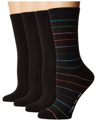 Black Horizontal Striped Socks