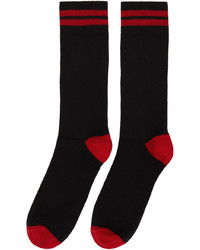 Ernest W. Baker Black Red Socks