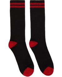 Ernest W. Baker Black Red Socks