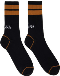 Zegna Black Striped Socks