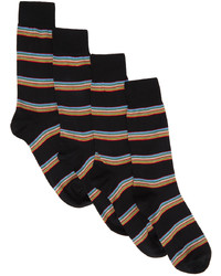 Paul Smith Four Pack Block Stripe Socks
