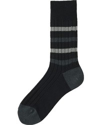 Uniqlo Heattech Rib Stripe Socks