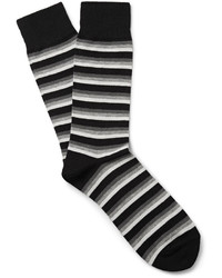 Beams Plus Striped Cotton Blend Socks