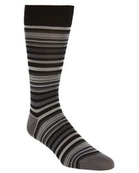 Bugatchi Thin Stripe Crew Socks