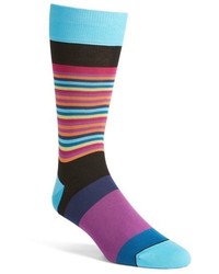 Bugatchi Thin Stripebold Stripe Socks