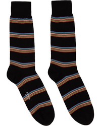 Paul Smith Three Pack Black Stripe Socks