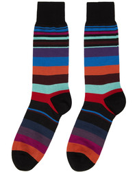 Paul Smith Three Pack Multicolor Stripe Socks