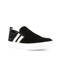 MSGM Laceless Striped Sneakers