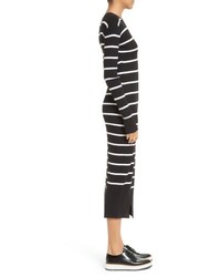 MCQ Alexander Ueen Distort Stripe Wool Sweater Dress