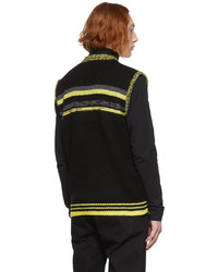 Raf Simons Black Fred Perry Edition V Neck Sweater