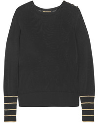 Vanessa Seward Elvis Metallic Striped Knitted Sweater Black